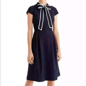 NWT J. Crew Nautical Wool Tie-Neck Dress, Sz 10